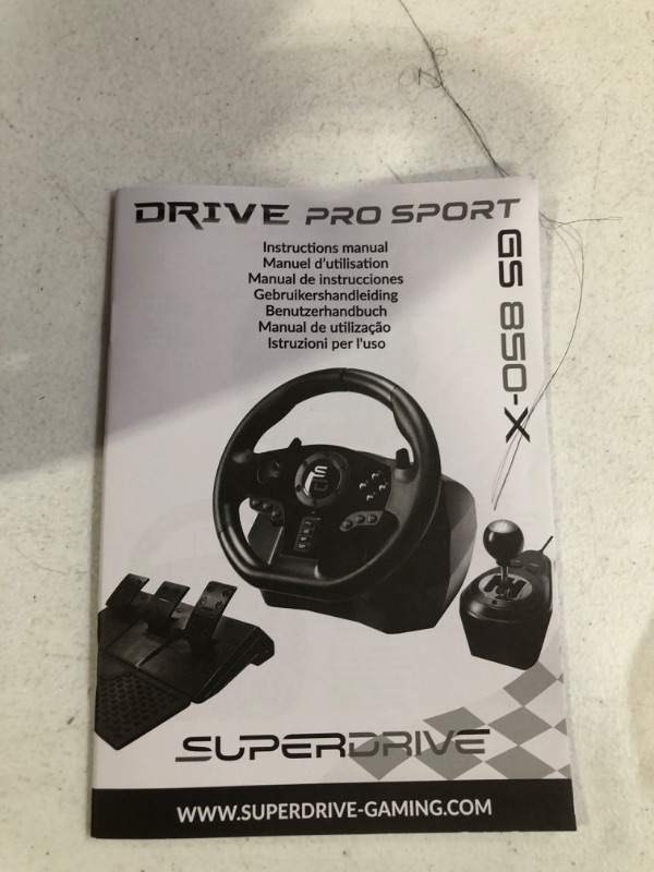 Photo 2 of *USED SEE NOTES* Superdrive - GS850-X racing steering wheel with manual shifter, 3 pedals, paddle shifters for Xbox Serie X/S, PS4, Xbox One, (programmable)