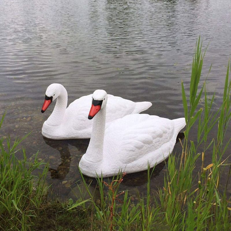 Photo 1 of *SEE NOTES* 2PC DECOY SWAN SET 