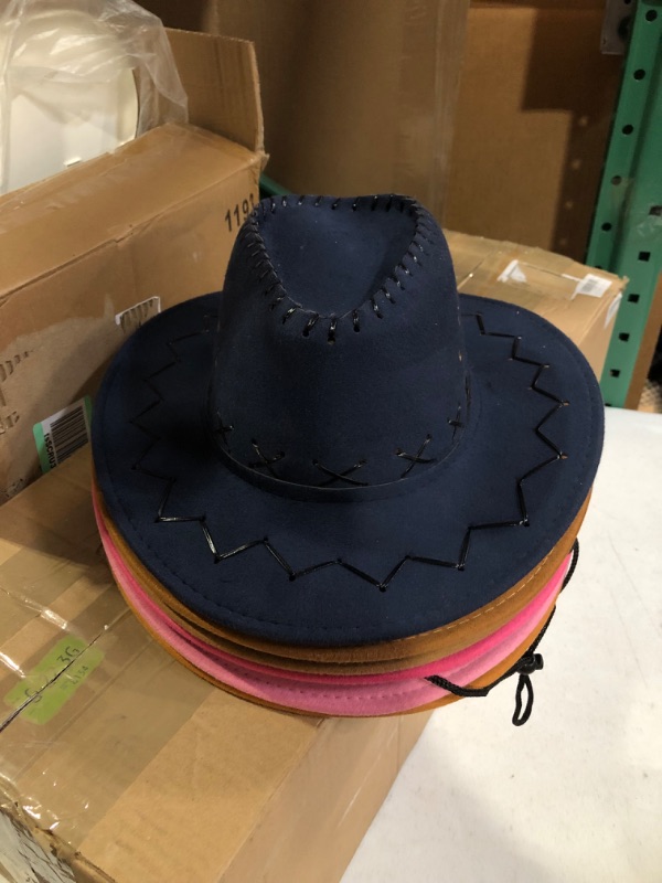 Photo 3 of 12 Pieces Cowboy Hat Kids Western Hat with Paisley Bandanna Multi Colors 