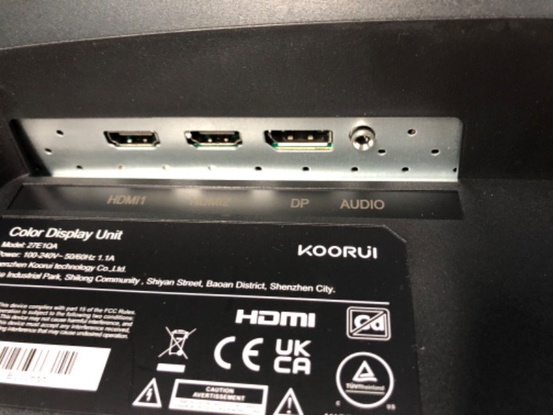 Photo 3 of KOORUI 27 Inch QHD Gaming Monitor 