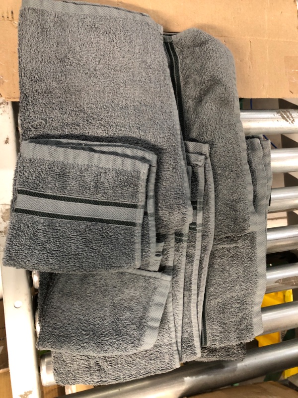 Photo 1 of **SEE NOTES** LANE LINEN Luxury Bath Towels Set - 6 Piece 100% Cotton Space Grey