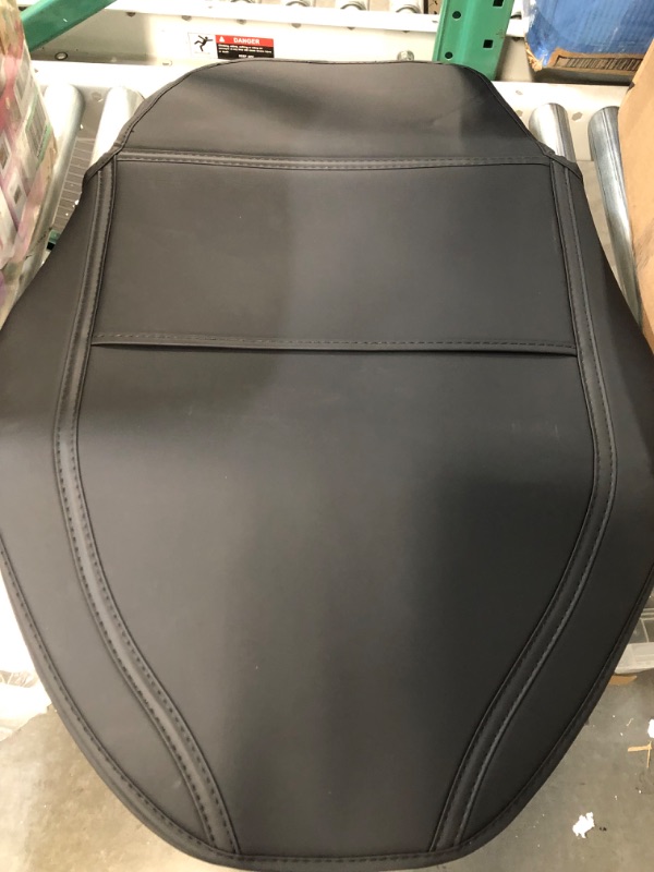 Photo 1 of EVandCAR Tesla Model 3/Y/2021+S Leather Seat Back Protector, Wear-Resistant Car Kick Mats with Organizer Pocket, Set of 2 Black
