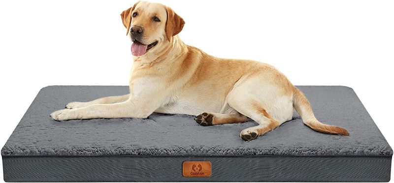 Photo 1 of CozyLux Dog Beds for Large Dogs, Dark Grey