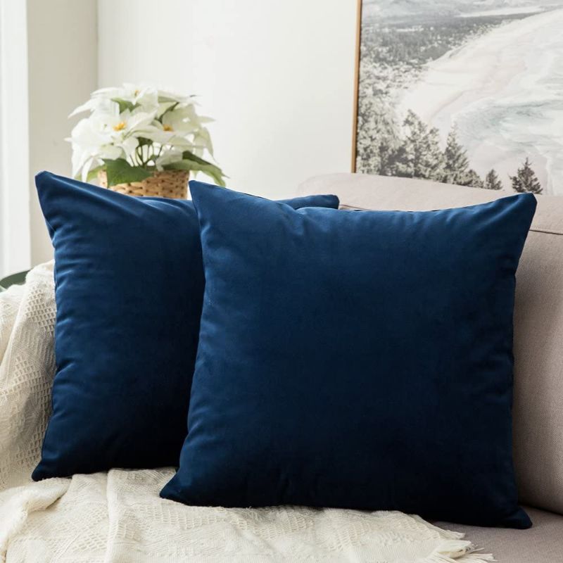 Photo 1 of ***PILLOW COVERS ONLY*** MIULEE Pack of 2 Velvet Soft Solid Pillow Covers