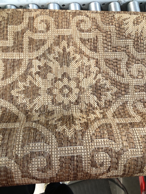 Photo 3 of *STOCK IMAGE FOR REFERENCE* Transitional Geometric Indoor/Outdoor Area Rug, Brown/Beige, 5'2"x7'2" 