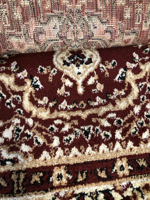 Photo 3 of *STOCK PHOTO FOR REFERENCE ONLY* Lyndhurst Collection Area Rug - 5'3" x 7'6", Black & Red, Traditional Oriental Design, 