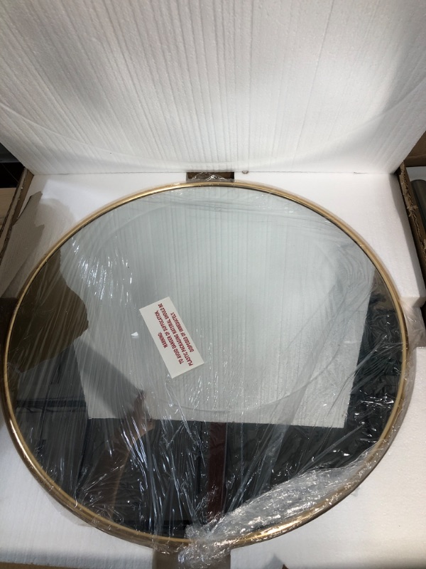 Photo 2 of (SEE NOTES) JamsGrenco 20" GOLD Round Mirror 20 inch