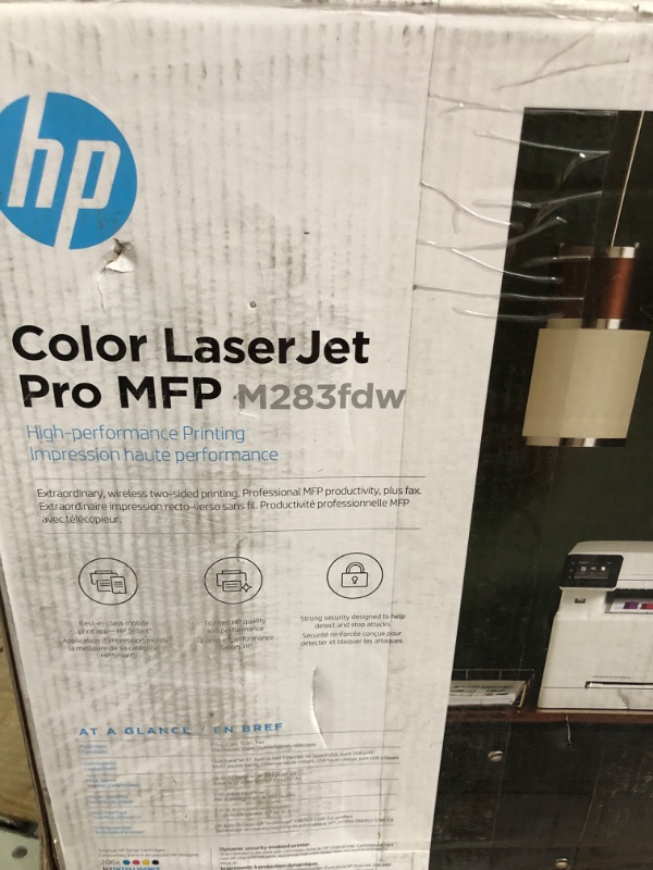 Photo 2 of **PARTS ONLY** HP LaserJet M283fdw MFP Color Multifunction Laser Printer,