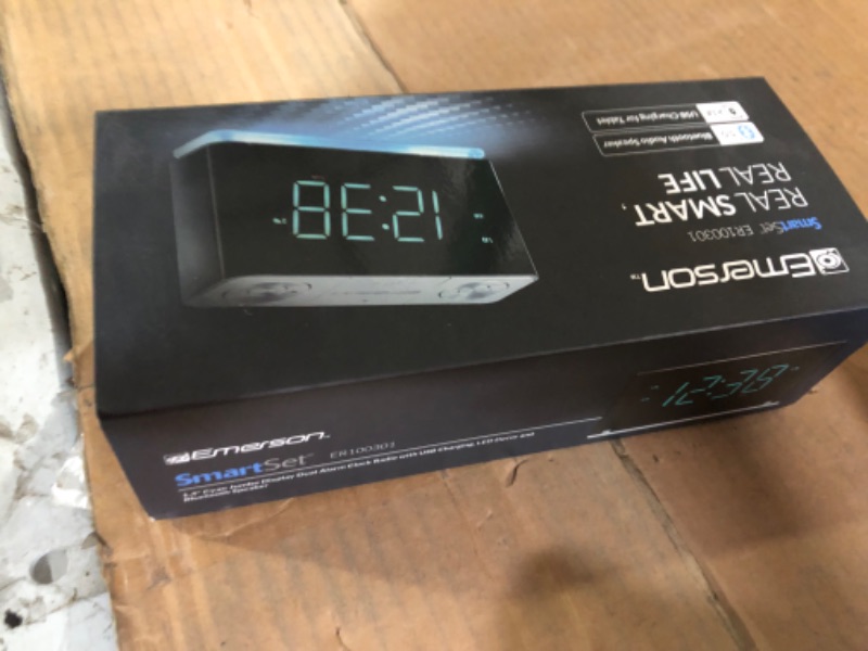 Photo 3 of Emerson SmartSet Alarm Clock Radio with Bluetooth Speaker,