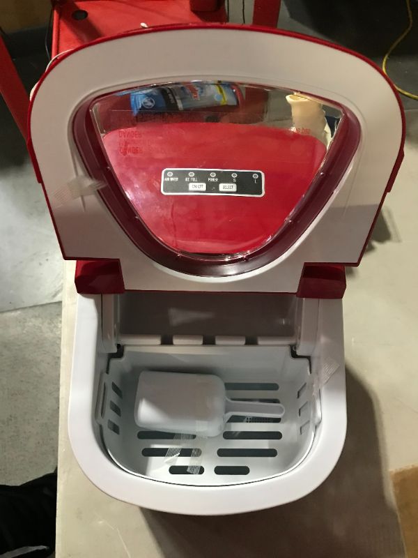 Photo 4 of ***PARTS ONLY, NON-FUNCTIONAL** 
Frigidaire EFIC108-RED Compact Ice Maker Red Ice Maker