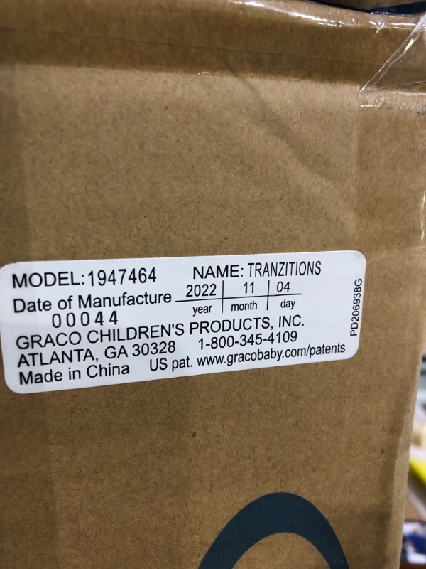 Photo 2 of **SEE NOTES**
Graco Tranzitions 3 in 1 Harness Booster Seat, Proof Tranzitions Black