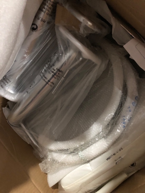 Photo 1 of Huracan Bar Stools Set of 2 White Bar Chairs with Arms Swivel Counter Height Stools Adjustable 