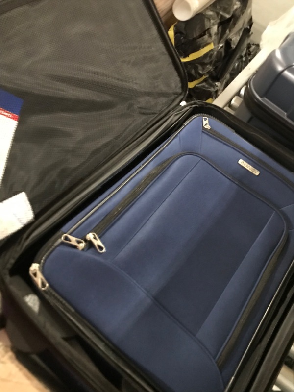 Photo 3 of American Tourister Fieldbrook XLT Softside Upright Luggage, Navy, 4-Piece Set (BB/DF/21/25)