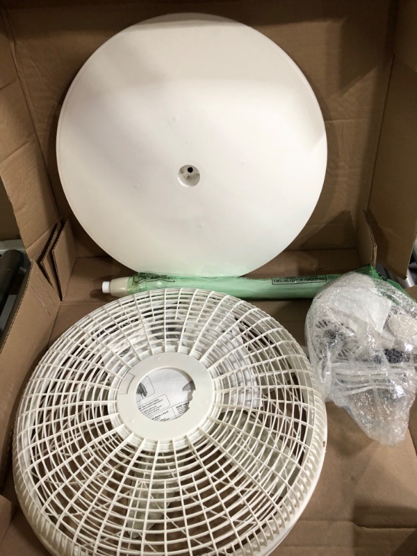 Photo 2 of **PARTS ONLY, NON-FUNCTIONAL** Lasko, White 1820 18? Elegance & Performance Adjustable Pedestal Features Oscillating Movement Tilt-back Fan Head, 2.3