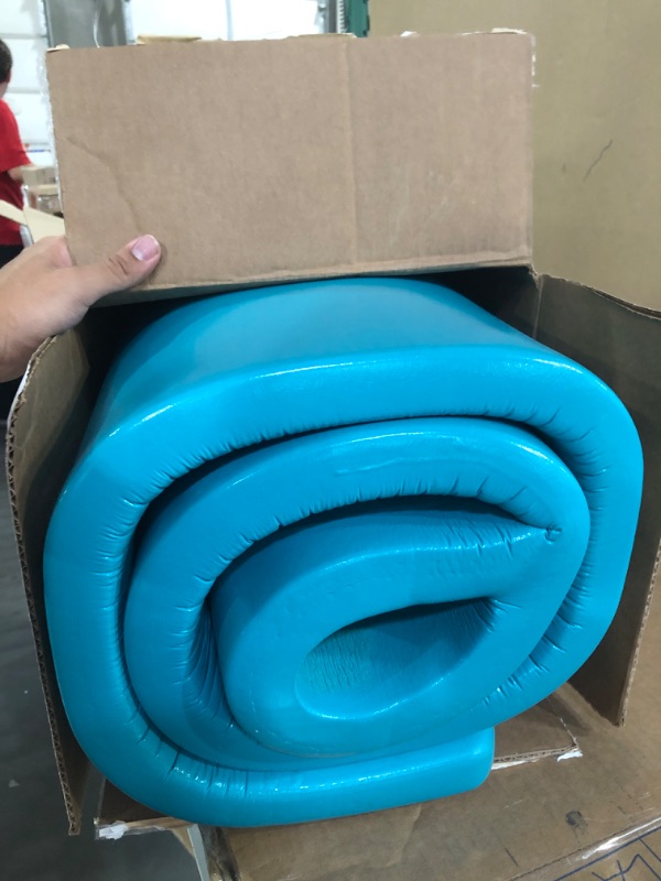 Photo 2 of **MINOR TEARING OF ITEM, STILL FUNCTIONABLE see photo**
Pool Mate Large Foam Mattress Swimming Pool Float, Teal