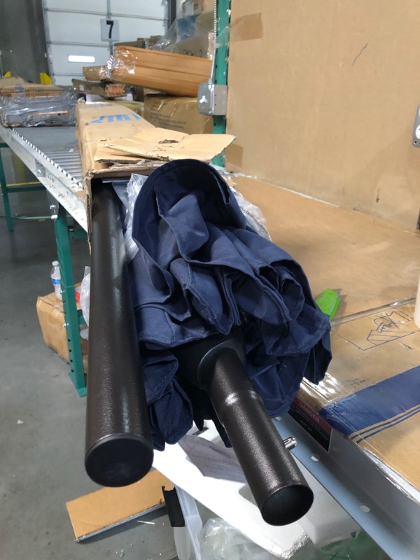 Photo 2 of (BLUE) FDW Patio Umbrella Offset 10' Hanging Umbrella Outdoor Market Umbrella D10 Tan
