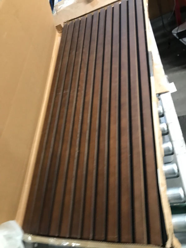 Photo 2 of * item damaged during inspection * see images *
Acoustic Slat Wood Soundproof Wall Panels with Foam 2PCS Walnut 43.3IN Height walnut 2