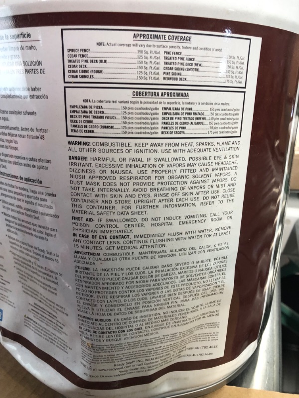 Photo 5 of *SEALED*Ready Seal 515 5-Gallon Pail Pecan Exterior Wood Stain and Sealer 5 Gallon Pecan Stain and Sealer