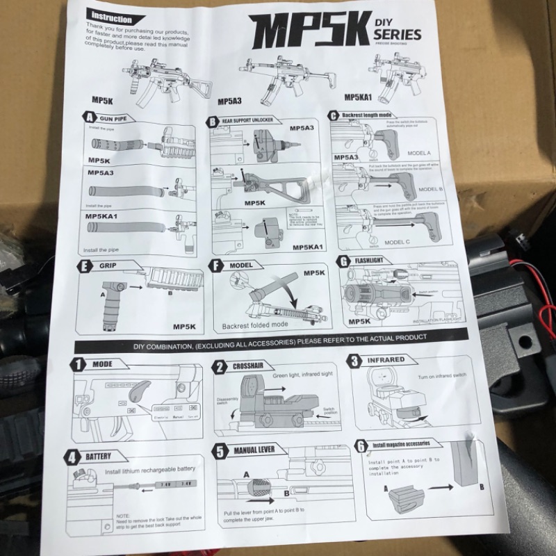 Photo 1 of **SEE NOTES**MP5K Electric by XYL Soft Gel Water Bullet Gun Toy