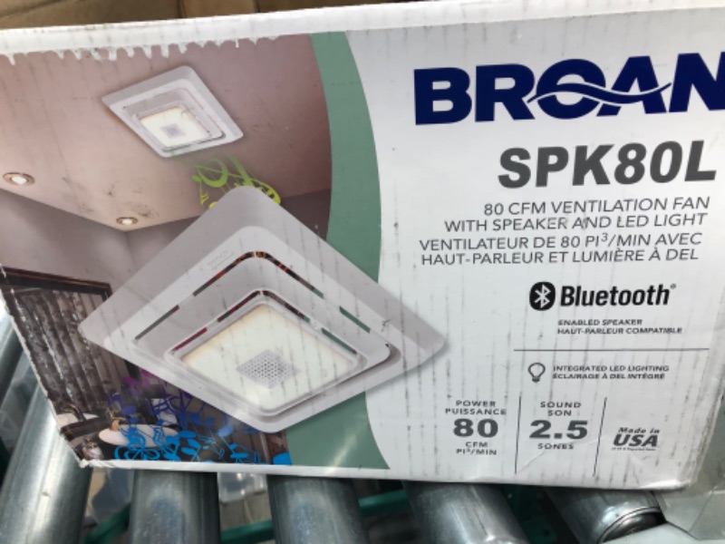 Photo 2 of **SEE NOTES**Broan-NuTone Bathroom Ventilation LED Light, 80 CFM