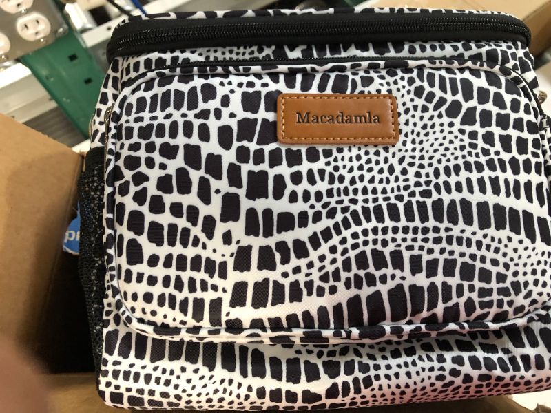 Photo 2 of **LIKE NEW**Insulated Lunch bag for Women/Men, Reusable Lunch Black-white S Black-white Small