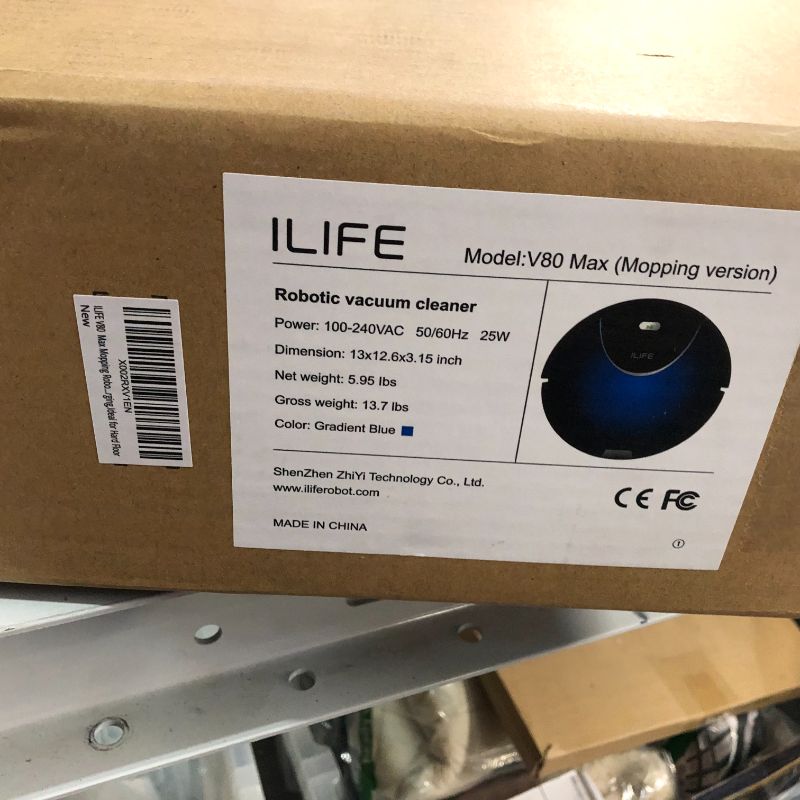 Photo 14 of **LIKE NEW**ILIFE V80 Max Mopping Robot Vacuum and Mop Combo - 2000Pa Suction Wi-Fi Automatic Vacuum Cleaner Robot Compatible with Alexa