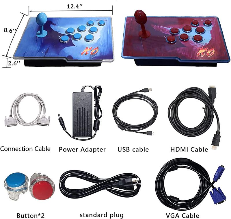 Photo 1 of RegiisJoy Arcade Game Console 8000 Classic Games with WiFi Function, Pandora Box 18S Download/Save/Pause/Hide/Search Games, 1280x720,4 Players,3D Games 8000+Wifi