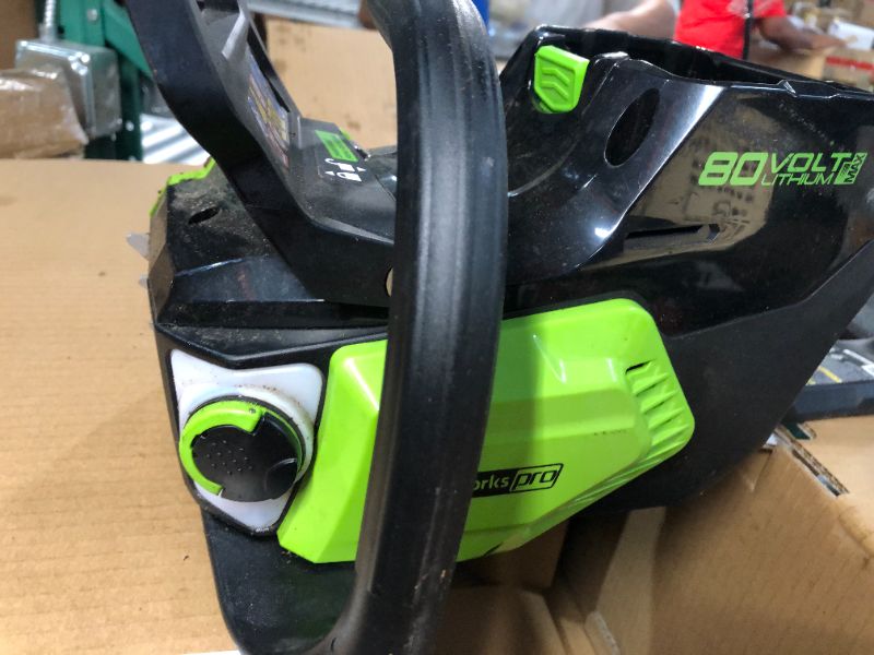 Photo 11 of **SEE NOTES** Greenworks Pro 80V 2.0Ah 16-Inch Brushless Cordless Chainsaw