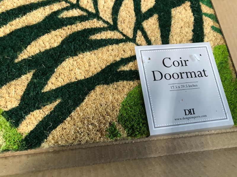 Photo 3 of **NEW**DII Floral Design Collection Natural Coir Doormat, 17x29, Tropical Fronds