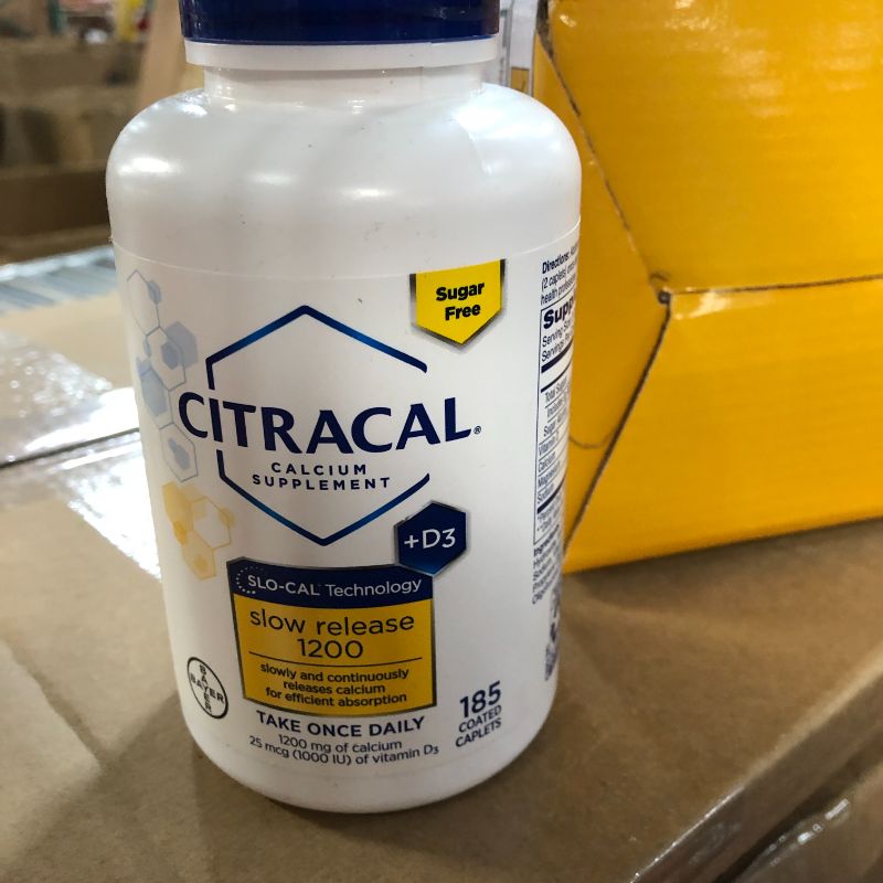 Photo 2 of **NEW**Citracal Slow Release 1200, 1200 mg Calcium Citrate and Calcium Carbonate Blend 185 Count