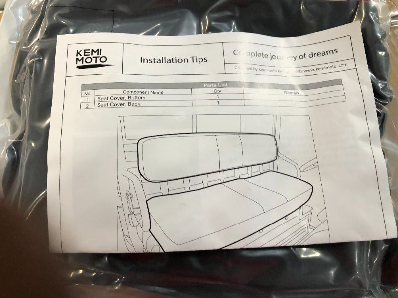 Photo 2 of **NEW SEE NOTES**kemimoto UTV Bench Seat Cover with Back Seat Cover Compatible with Kawasaki Mule 4000 4010 3000 3010 3020, 2001-2023 UTV Seat Cover Black