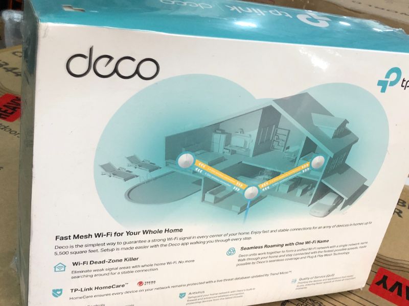 Photo 3 of **NEW FACTORY SEALED** TP-Link Deco Mesh WiFi System Up to 5,500 sq. ft. 3-pack 3-5 Bedrooms