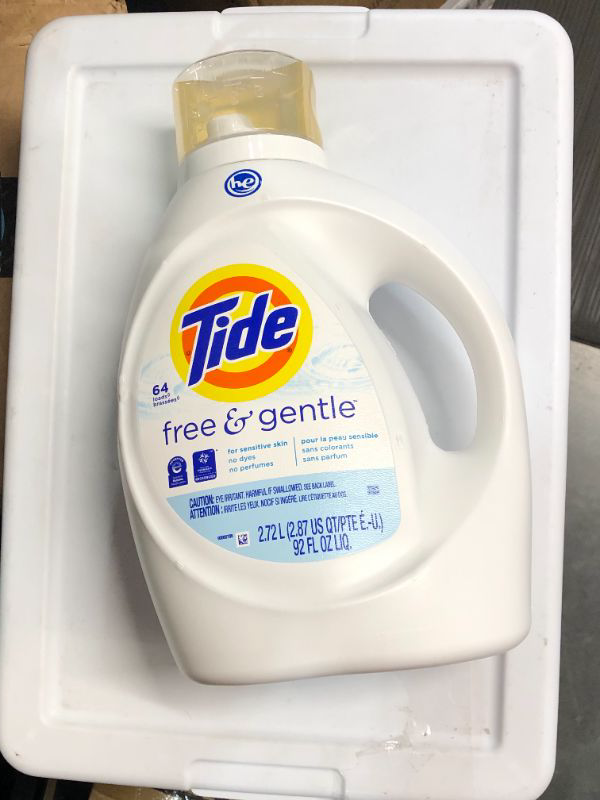 Photo 2 of **NEW**Tide Free & Gentle Liquid Laundry Detergent, 64 loads Fragrance free 92 Fl Oz 