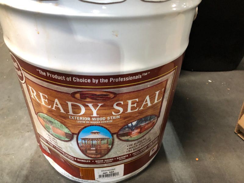 Photo 2 of **NEW AND SEALED**Ready Seal 520 Exterior Stain and Sealer for Wood, 5 Gallon, Redwood - Packaging may vary 5 Gallon Redwood Stain and Sealer