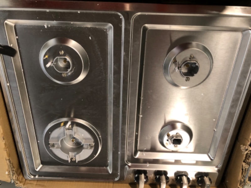 Photo 4 of (PARTS ONLY) 24 Inch Gas Cooktop, Built-In 4 Burners Gas Hob, 23x 19.7x 4.5 inches