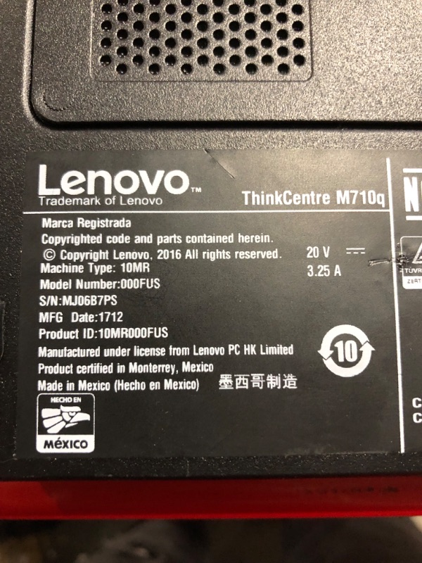 Photo 6 of Lenovo ThinkCentre M910q Tiny Desktop (Black) - Intel Quad-Core i7-6700T 2.90GHz - 16GB RAM - 256GB SSD - Win 10 Pro (Renewed)