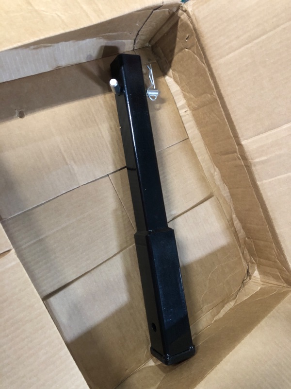 Photo 2 of 18 Inch Trailer Hitch Extension Extender 18" Trailer Hitch Extension for 2-inch Receivers Include 1PCE 5/8" Pin and Clip Black Power Coat Finish