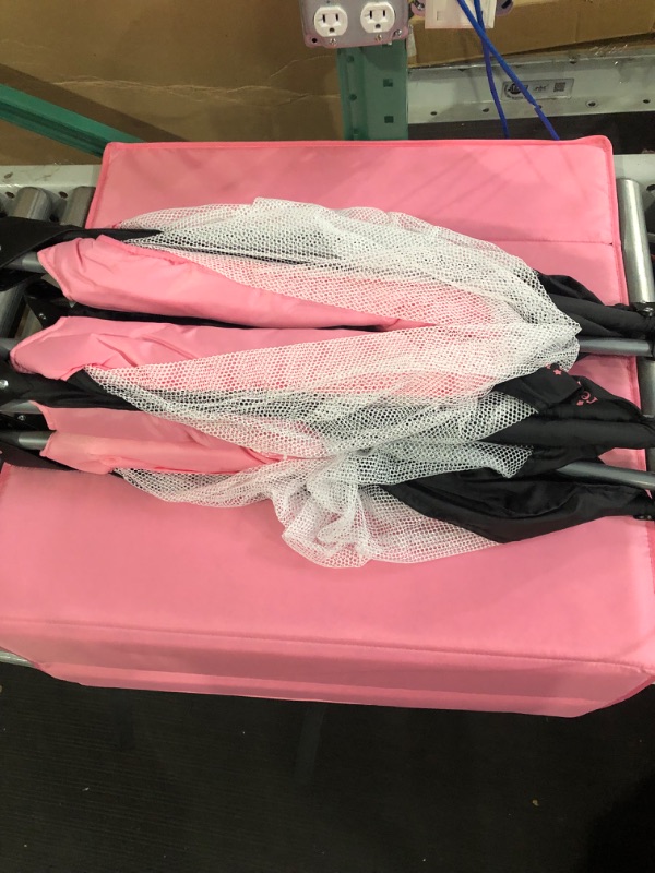 Photo 1 of Dream On Me Nest Portable Play Yard with Carry Bag and Shoulder Strap, Pink