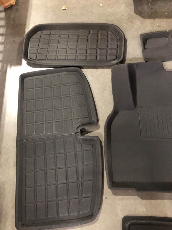 Photo 5 of TAPTES for Tesla Model Y Floor Mats 7 Seater Full Set,All Weather Waterproof Floor Mats Cargo Frunk Trunk Mats Liners Accessories,Compatible with Model Y 2021 2022 2023 (7 Seater Full Set)