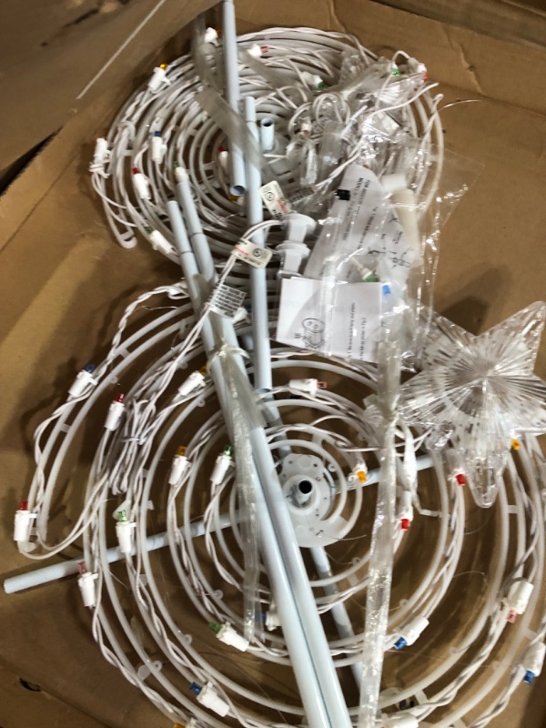 Photo 1 of **UNABLE TO TEST** 3 Lighted Spiral Christmas Trees - 2 Ft 3 Ft and 5 Ft - 120 Led 