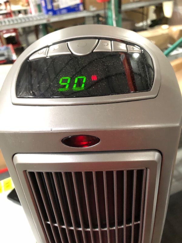Photo 1 of Lasko 1500W Digital Ceramic Space Heater with Remote, 755320, Silver