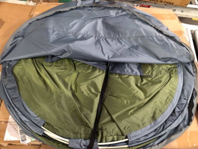 Photo 3 of 4 Person Easy Pop Up Tent Waterproof Automatic Setup 2 Doors-Instant Family Tents for Camping Hiking & Traveling Green & Grey 110*78*51''