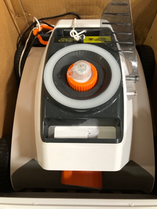 Photo 2 of Ofuzzi Cyber 1200 Pro Cordless Robotic Pool Cleaner, Dual Navigation Path, Max.130 Mins Runtime, Stronger Suction Power Pool Robot for Above/In Ground Pools Up to 1076ft² (Orange)