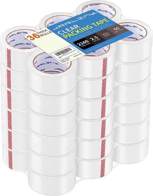 Photo 1 of 36 Rolls of Tape - The dimensions of this tape is at 60 yards length x 1.88-inch width or (55m x 47mm) per roll, a total of 2160 yards or 6480 feet. Perfect for quickly packaging and sealing.