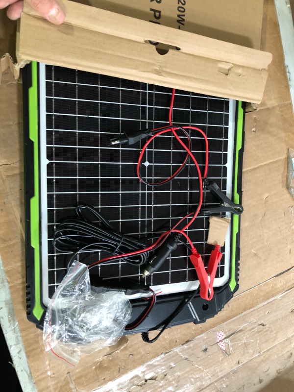 Photo 2 of 20W 12V Solar Battery Charger, Waterproof 20 Watt 12 Volt Solar Panel