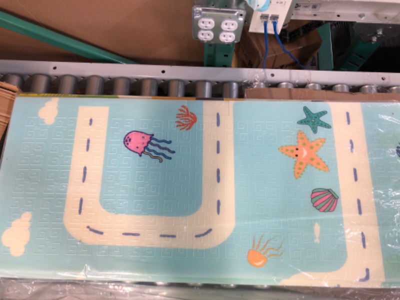 Photo 1 of elantrip xpe foldable play mat 6'x6' roads under the sea