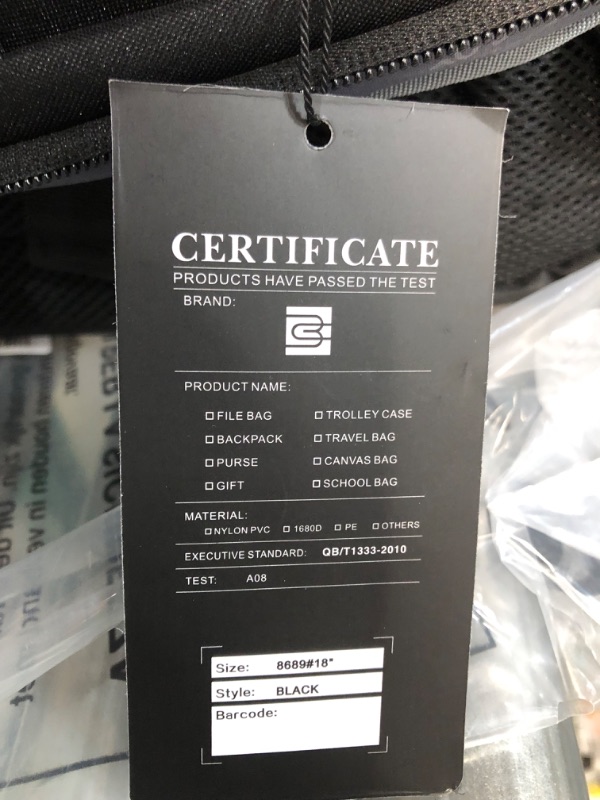 Photo 1 of Laptop Backpack with USB Charging Port, Water Resistant - Black 15.6 Inch Black