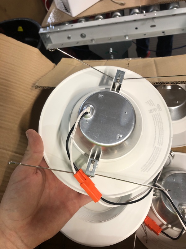 Photo 3 of *UNTESTED* Sunco Lighting 12 Pack 5/6 Inch LED Can Lights Recessed Lighting Retrofit, Baffle Trim, Dimmable - Cool White 6 inch