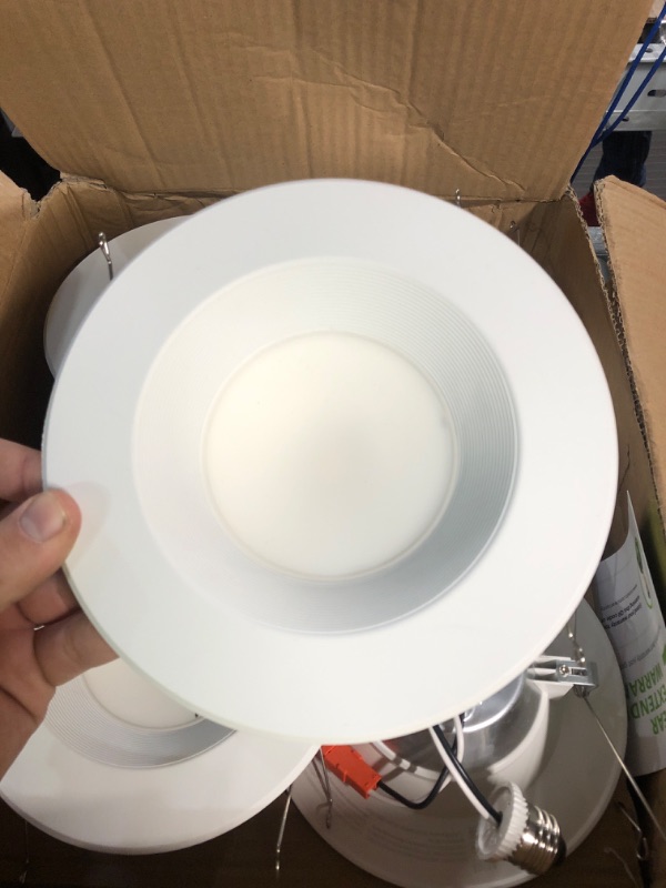 Photo 2 of *UNTESTED* Sunco Lighting 12 Pack 5/6 Inch LED Can Lights Recessed Lighting Retrofit, Baffle Trim, Dimmable - Cool White 6 inch