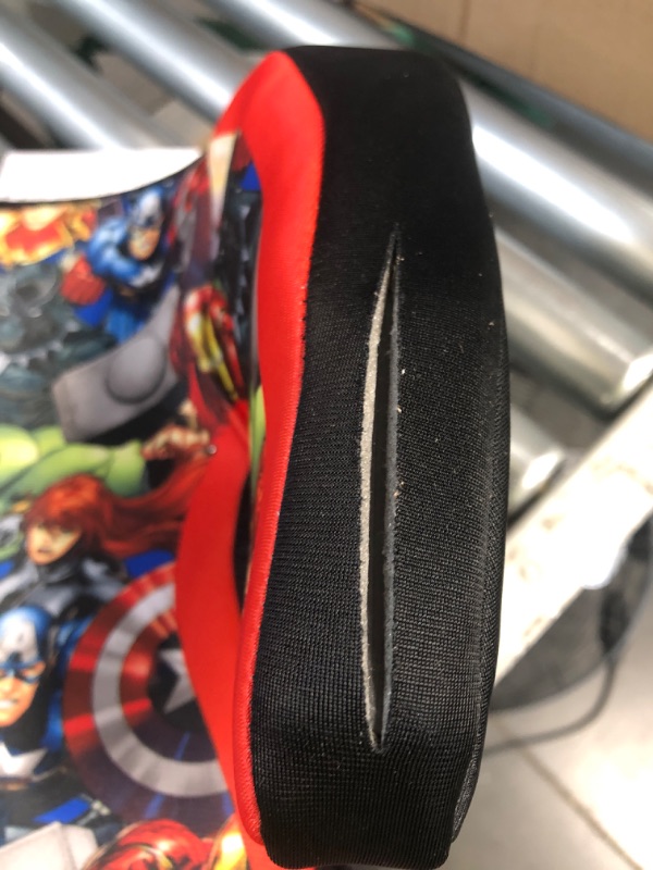 Photo 3 of *DAMAGED* KidsEmbrace Marvel Avengers Group Backless Booster Car Seat with Seatbelt Positioning Clip, Red, Blue, Yellow, and Green